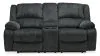 Ashley Furniture 7650496 Ashley Furniture 7650496 Draycoll - Dbl Rec Pwr Loveseat W/Console - Slate