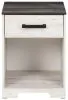 Ashley Furniture EB4121-291 Shawburn - One Drawer Night Stand - Open Cubby - White / Black / Gray