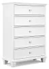 Ashley Furniture B680-46 Fortman - Five Drawer Chest - White