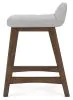 Ashley Furniture D615-124 Ashley Furniture D615-124 Lyncott - Upholstered Barstool (Set of 2) - Light Gray / Brown