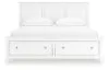 Ashley Furniture B680B23 Ashley Furniture B680B23 Fortman - California King Panel Storage Bed - White
