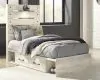 Ashley Furniture B192B21 Ashley Furniture B192B21 Cambeck - Twin Panel Bed With 4 Storage Drawers - Whitewash