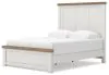 Ashley Furniture B4615B12 Ashley Furniture B4615B12 Savonport - Queen Panel Bed With Under Bed Storage Unit - White / Brown