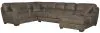 Jackson Furniture Industries 4043/30/62/76-19 Royce - 3 Piece Sectional With RSF Chaise - Brown