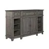 Liberty Furniture 237G-SR6642 River Place - Breakfront Server - Riverstone Gray & Tobacco