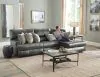 Jackson Furniture Industries 643/66/64/63-28 Jackson Furniture Industries 643/66/64/63-28 Como - 3 Piece Italian Leather Match Power Reclining Sofa / Chaise With 1 Lay Flat Reclining Seat And RSF Chaise - Steel