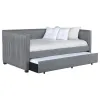 CoasterEssence 300554 Brodie - Upholstered Twin Daybed With Trundle - Gray