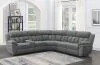CoasterEssence 609540P Bahrain - 6 Piece Modular Power Reclining Sectional - Charcoal