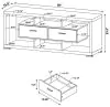 CoasterEssence 700113 Darien - 2-Drawer Engineered Wood TV Stand - White