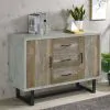 CoasterEssence 953565 Abelardo - 3-Drawer Engineered Wood Cabinet - Weathered Oak