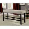 Furniture of America CM3324BK-PBN Sania - Counter Height Bench - Antique Black / Beige