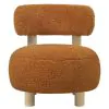 CoasterEveryday 903167 Zonie - Boucle Upholstered Barrel Back Accent Chair - Orange