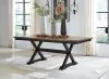 Ashley Furniture D634/35/01(2)/00 Wildenauer - 6 Pc. - Extension Table, 4 Side Chairs, Bench - Brown / Black