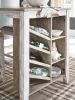 Ashley Furniture D394/32/124(4) Ashley Furniture D394/32/124(4) Skempton - 5 Pc. - Counter Table, 4 Upholstered Barstools - White