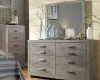 Ashley Furniture B070B1 Ashley Furniture B070B1 Culverbach - Dresser, Mirror - Gray