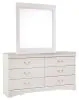 Ashley Furniture B129B3 Ashley Furniture B129B3 Anarasia - Dresser, Mirror - White