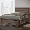 CoasterEveryday 204190KE Kauffman - Wood Eastern King Storage Panel Bed - Washed Taupe