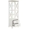 Coaster Fine Furniture 708254 Hollis - 4-Shelf Wood Media Tower With Drawers - Brown And White