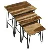 CoasterElevations 935981 Nayeli - 3 Piece Solid Sheesham Wood Nesting Tables - Natural
