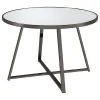 CoasterEveryday 120630-S5 Jillian - 5 Piece Round Mirror Top Dining Set - Black Nickel