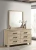 Coaster Fine Furniture 225103M Oakglen - 6-Drawer Bedroom Dresser And Mirror - Weathered Oak
