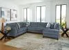 Benchcraft® 33003S2 Maxon Place - 3-Piece Sectional With Raf Corner Chaise - Navy