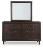 Benchcraft® B611B1 Benchcraft® B611B1 Dantenton - Dresser And Mirror - Merlot