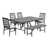 Intercon NV-CH-460C-MCA-RTA Navarro - Outdoor Dining Ladder Side Chair - Mocha