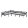 Intercon NS-SF-ARMLSS-BUF-6PC Intercon NS-SF-ARMLSS-BUF-6PC Nash - 6 Piece Outdoor Seating Sectional - Buff