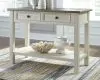 Ashley Furniture T637-4 Bolanburg - Sofa Table - White / Brown / Beige