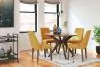 Ashley Furniture D615/15/04(4) Ashley Furniture D615/15/04(4) Lyncott - 5 Pc. - Dining Room Table, 4 Side Chairs - Brown / Yellow