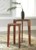 Ashley Furniture A4000607 Brynnleigh - Accent Table Set (Set of 2) - Medium Brown