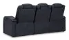 Ashley Furniture 3660315 Fyne-Dyme - Power Reclining Sofa With Adj Headrest - Sapphire
