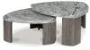 Ashley Furniture T600-0 Surmour - Stacked Cocktail Table - Gray / Brown