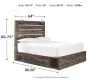 Ashley Furniture B211/31/36/57/54/160/B100-13/92(2) Ashley Furniture B211/31/36/57/54/160/B100-13/92(2) Drystan - 8 Pc. - Dresser, Mirror, Queen Panel Bed with 2 Side Drawers, 2 Nightstands - Brown / Beige