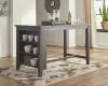 Ashley Furniture D388/13/024(4) Ashley Furniture D388/13/024(4) Caitbrook - 5 Pc. - Counter Table, 4 Upholstered Stools - Gray
