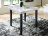 Ashley Furniture PCD571-13 Mervannie - Square Dining Room Counter Table - Gray / Black
