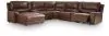 Ashley Furniture PCU62607S31 Ashley Furniture PCU62607S31 DeepWakes - 7-Piece Power Reclining Sectional With LAF Press Back Power Chaise And 2 Storage Consoles - Canyon