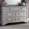 Liberty Furniture 244-BR31 Liberty Furniture 244-BR31 Magnolia Manor - 7 Drawer Dresser - Antique White