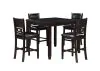 New Classic D1701-542-EBY New Classic D1701-542-EBY Gia - 5 Piece Square Counter Dining Set (Table & 4 Chairs) - Black