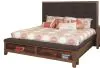 New Classic 00-594-100 Cagney - 6/6 King Bed - Dark Brown