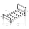 CoasterEveryday 202411T Louis Philippe - Wood Twin Sleigh Bed - Cappuccino