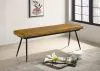 CoasterEssence 110643 Misty - Leather Upholstered Dining Bench - Antique Camel