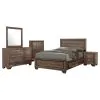 CoasterEveryday 204190Q-S5 Kauffman - Queen 5 Piece Bedroom Set - Washed Taupe