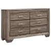 CoasterEveryday 204191KE-S5 Kauffman - 5 Piece Eastern King Bedroom Set - Washed Taupe