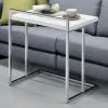 CoasterEveryday 936118 Dani - Rectangular C-Shaped Sofa Side Table - White High Gloss