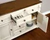 Furniture of America CM3199WC-SV Sabrina - Server - Off-White / Cherry