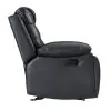 New Classic U7005-25-BKG New Classic U7005-25-BKG Nikko - Console Loveseat With Dual Recliners - Black / Gray