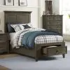 Intercon SM-BR-4325TS-GRY-C Intercon SM-BR-4325TS-GRY-C San Mateo Youth - Twin Storage Bed - Gray