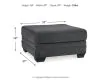 Benchcraft® 7260008 Tracling - Oversized Accent Ottoman - Slate